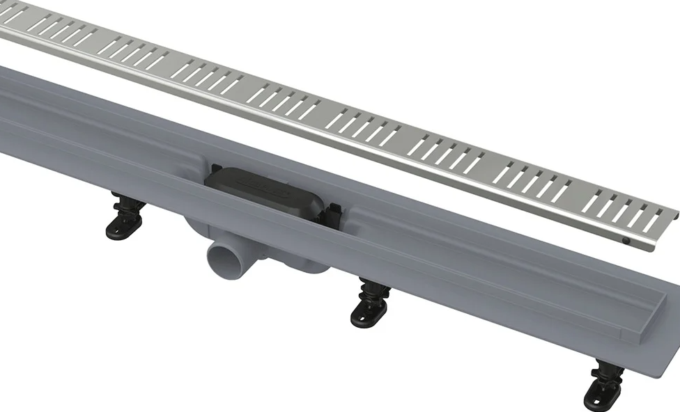 AlcaPlast Simple Водоотводящий желоб с порогами для перф решетки (APZ10-550M)