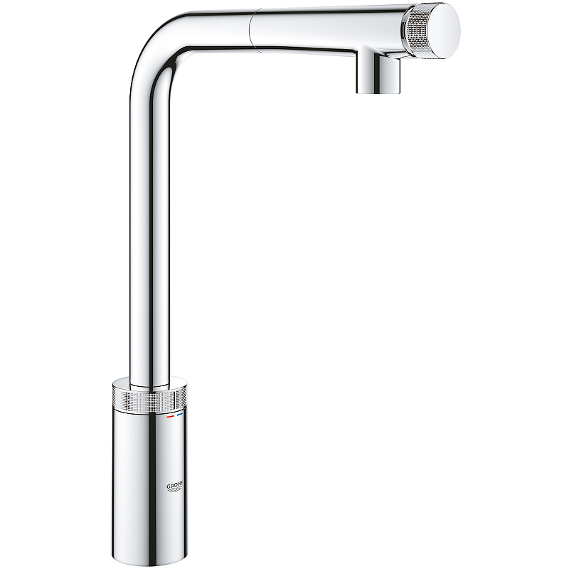 GROHE Смеситель 31613000 для мойки Minta Smart Control С с выдвижным L-образным изливом 