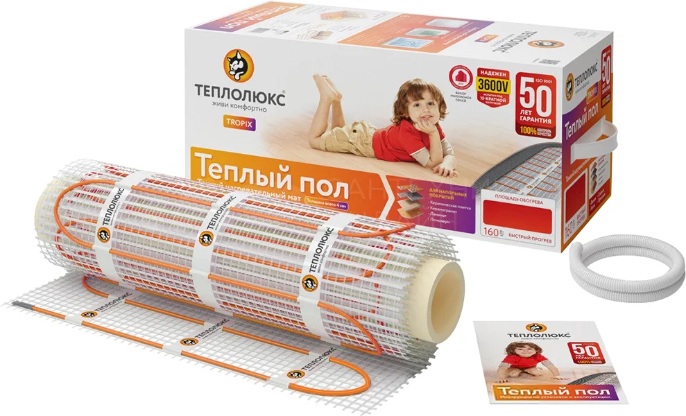 ТЕПЛОЛЮКС Мат нагревательный Tropix МНН 240 Вт/1,5 кв.м