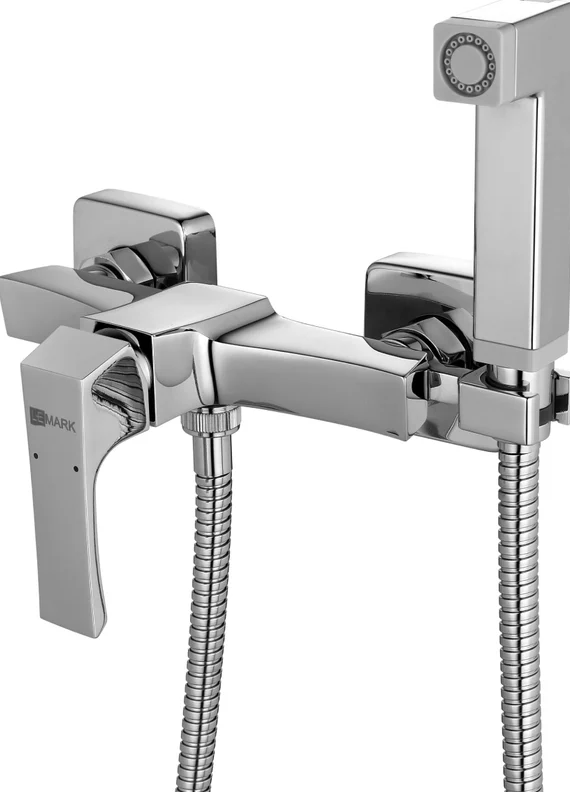 LEMARK Смеситель LM4518C Unit настенный с гигиеническим душем, хром