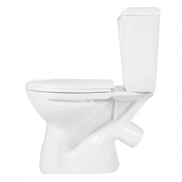 ВКЗ Унитаз-компакт WC.CC/Standart/2-DM/WHT.G/S1 "луна 1" белый стандарт с 1 уровневой арматурой, бол