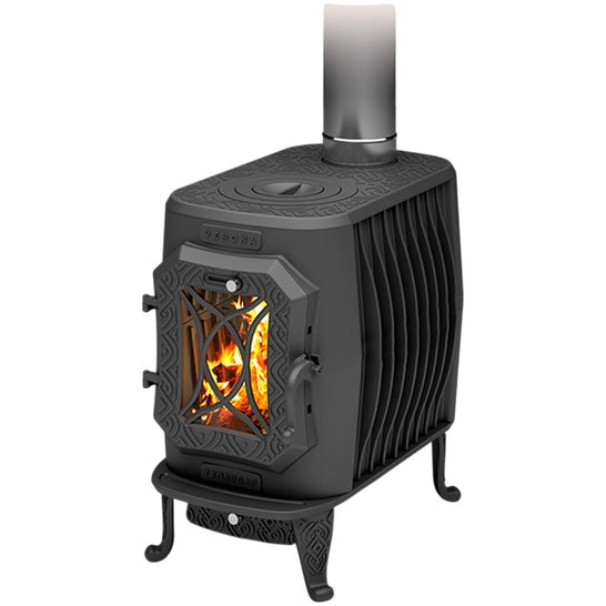Печь отопительная VERONA-200 + Модуль трубы d 135-600 Чугун ЧХ 