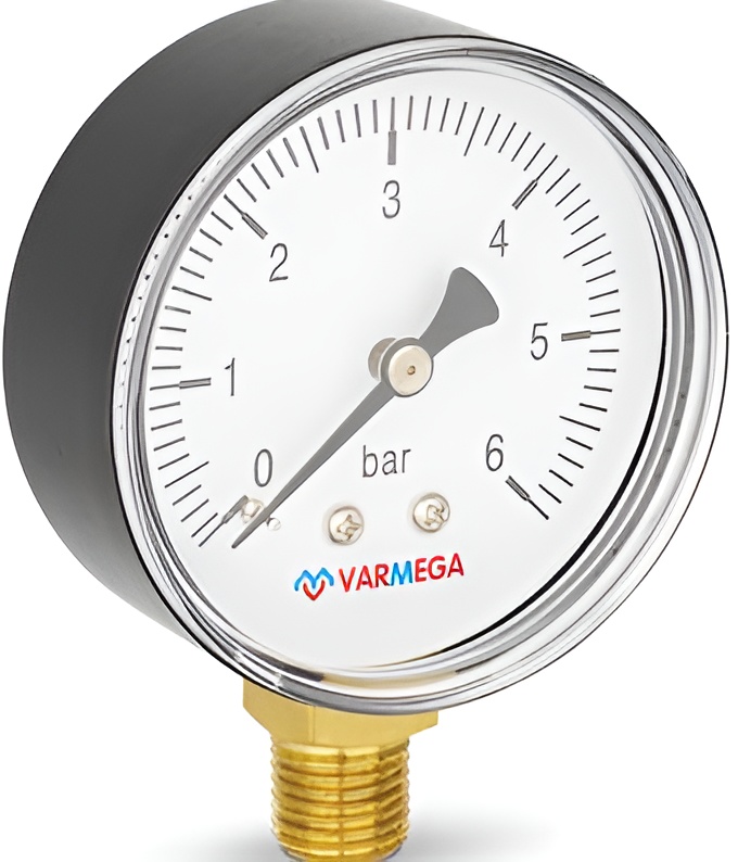 VARMEGA Манометр радиальный  63 мм, 6 бар, 1/4"