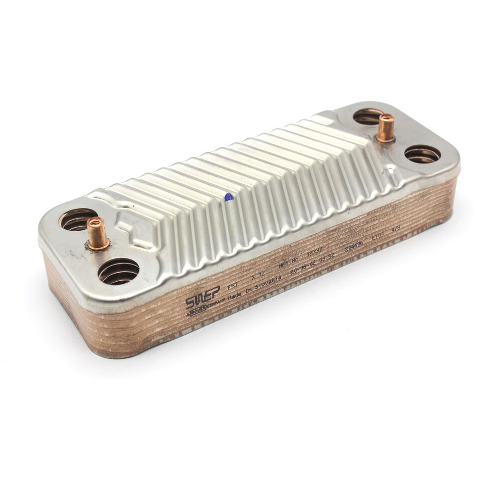 Теплообменник ГВС Kentatsu/Baxi Eco(nova/classic)12 пл.160мм(ERA13712AX1) 63041310091P/6304131043