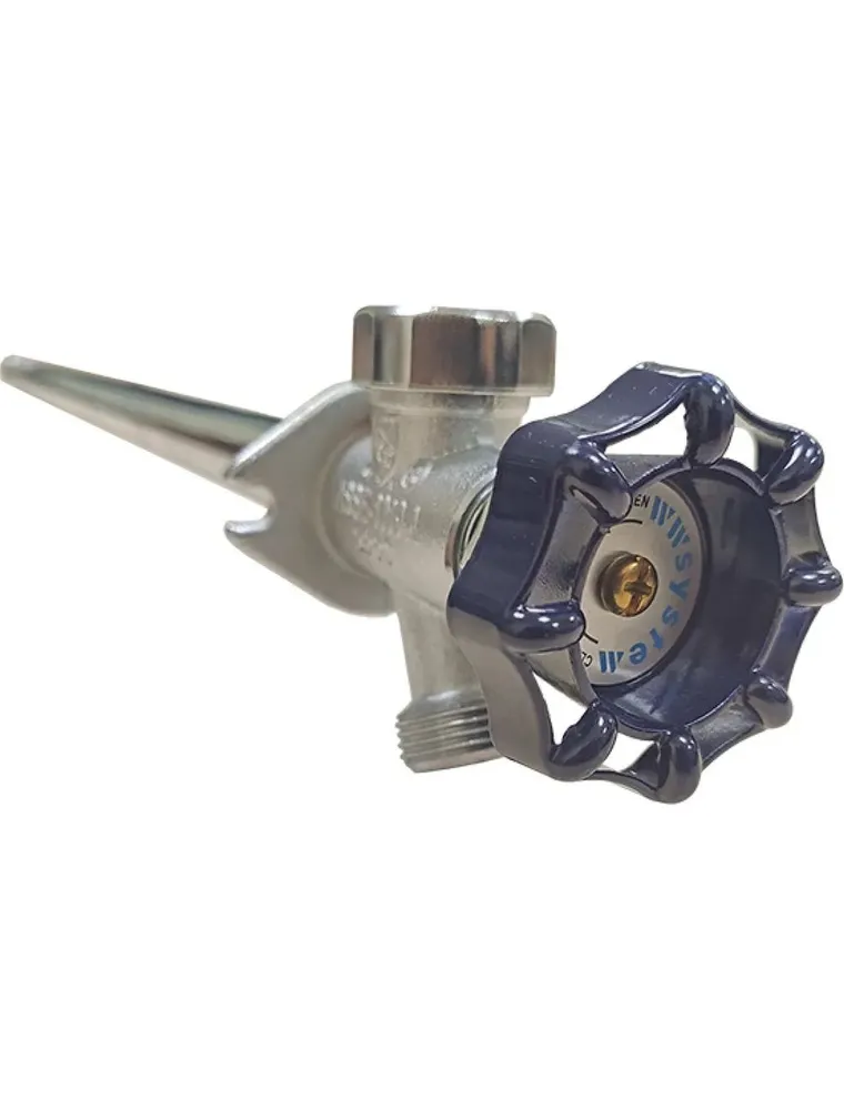 WWSystem Кран незамерзающий, вход 1/2" НР, выход 3/4" НР, латунь (толщина стены 600мм)