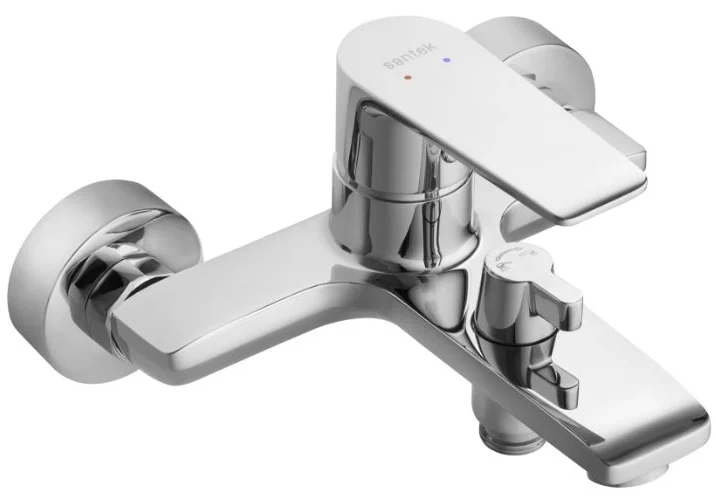 Santek Смеситель WH5A10007C001 Арма для ванны-душа с аксессуарами, хром