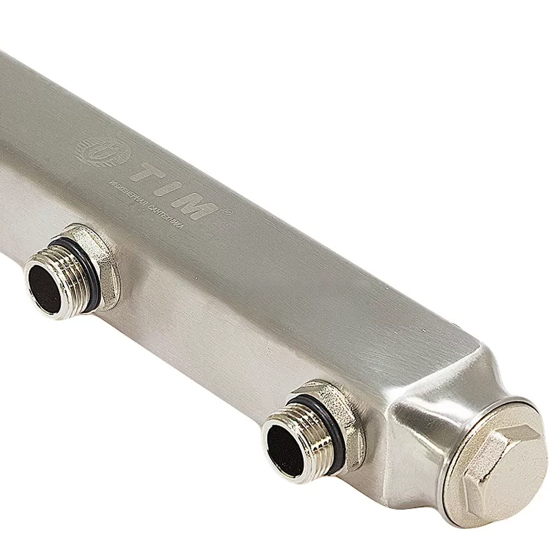 ZEISSLER Коллектор из нержавеющей стали, м/ц расстояние 100мм, 1"x1/2"х 3 вых