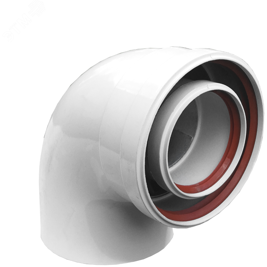 DR THERMO Отвод 01.03.300.090 90 град коаксиальный d 80/125 мм