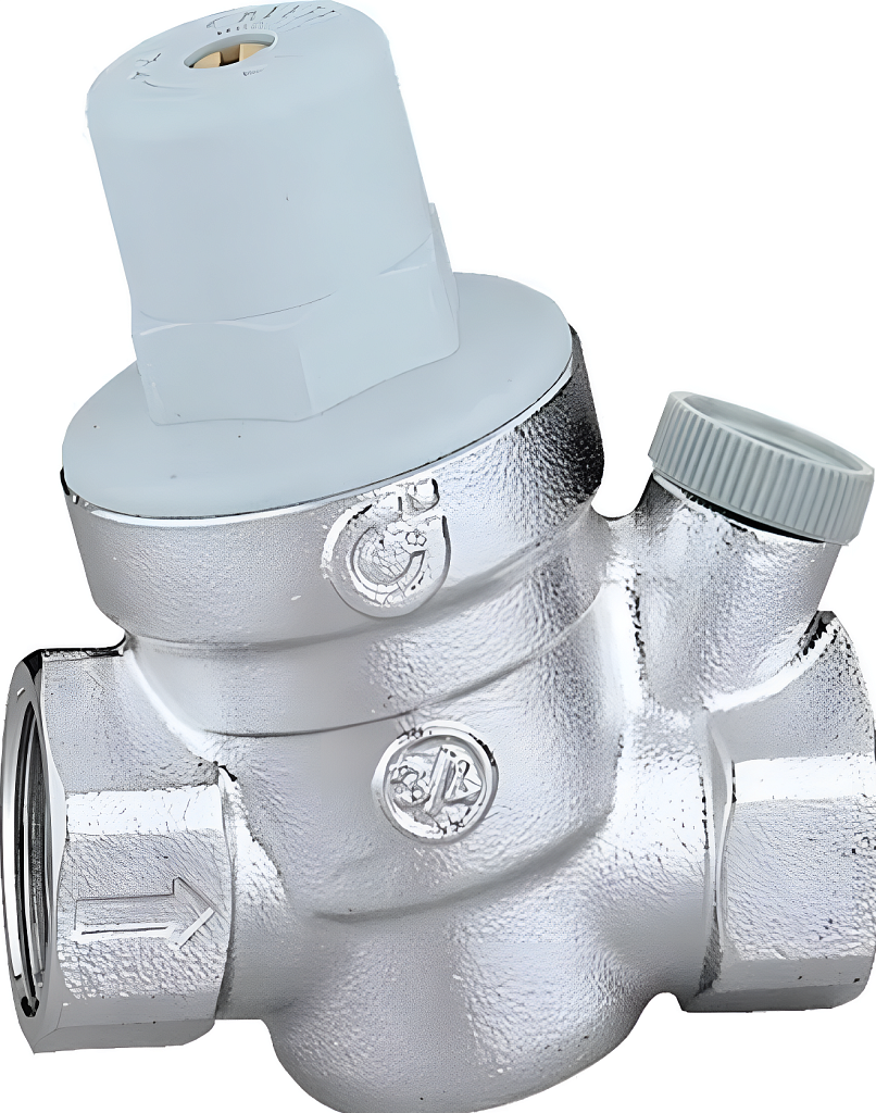 CALEFFI Редуктор давления мембранный хром. 3/4" с отв. под ман. (горячая вода)