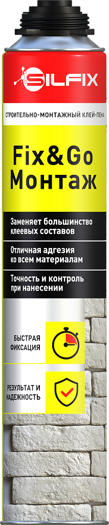 Sila Пена клей строительно-монтажный МОНТАЖ, 800 мл RSILFIX Fix&GO