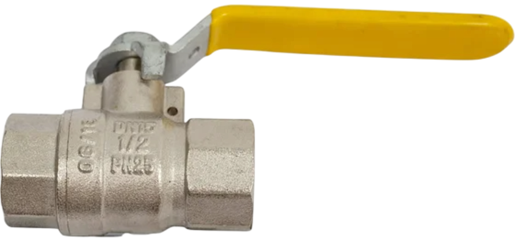 MVI Кран шаровый газовый с ручкой гайка-гайка 1/2" (10/80)