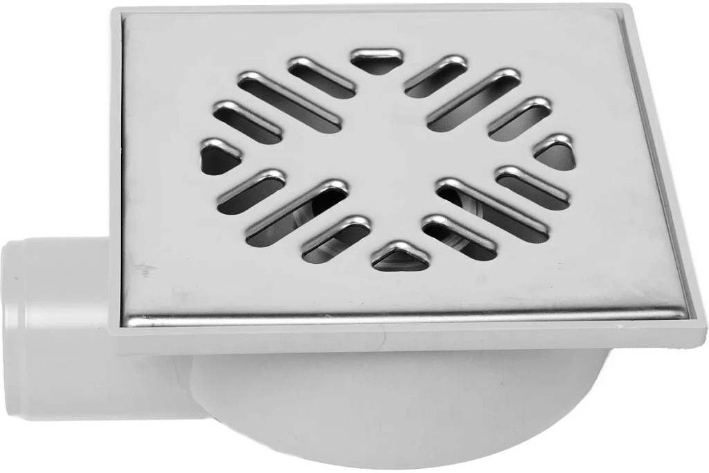 Pro Aqua Comfort Трап с горизонт. отводом, решетка нерж.сталь (100 mm x 100 mm) 50 (в уп. 5 шт.)