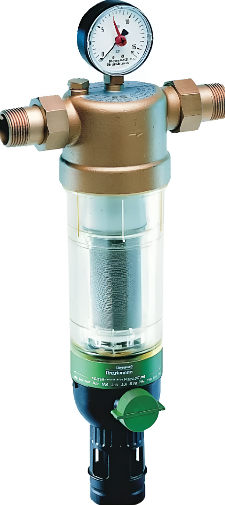 HONEYWELL F76S- 1" AA фильтр промывной с манометром (ХОЛ.) 100мк. 