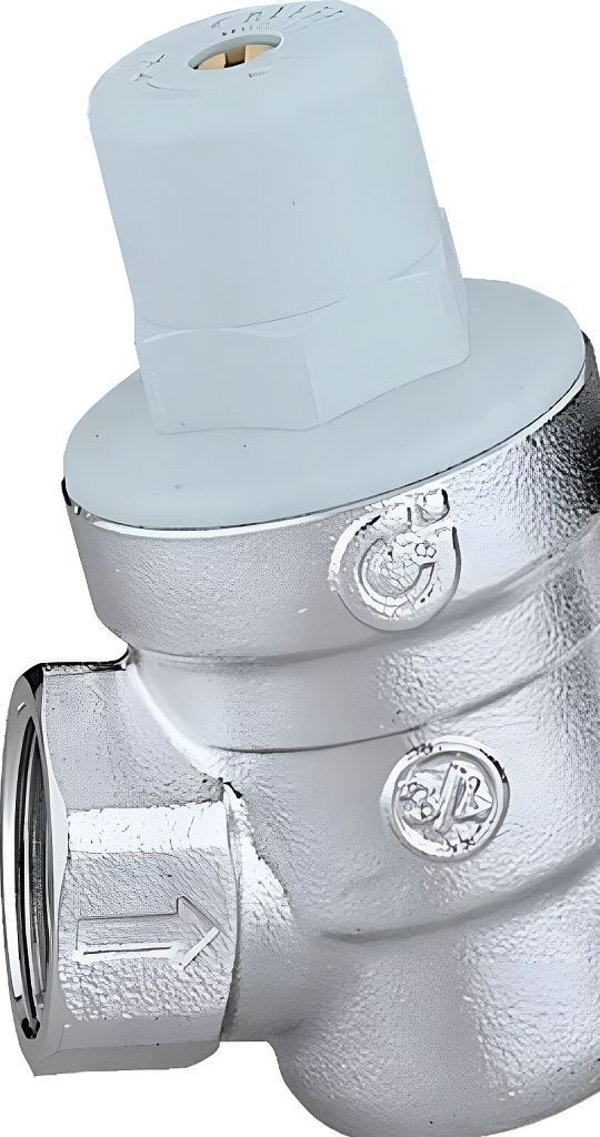 CALEFFI Редуктор давления мембранный хром. 3/4" с отв. под ман. (горячая вода)