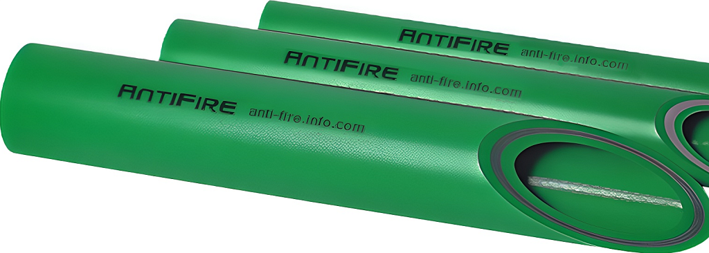 AntiFire Труба PP-R FR Fire Resistant SDR 7.4 D63 L4м Green
