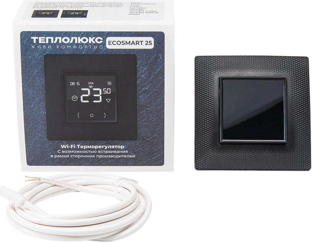 ТЕПЛОЛЮКС Терморегулятор EcoSmart 25 черный