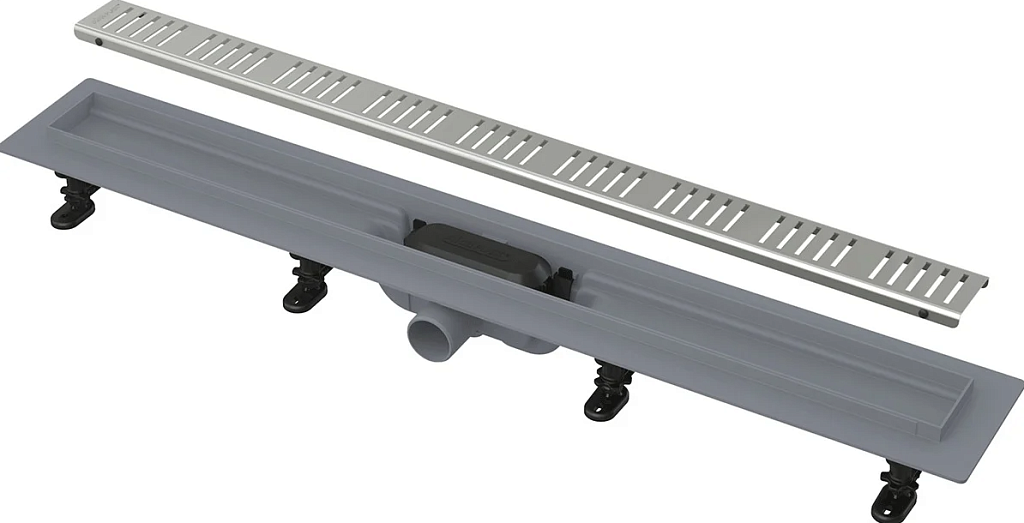 AlcaPlast Simple Водоотводящий желоб с порогами для перф решетки (APZ10-550M)