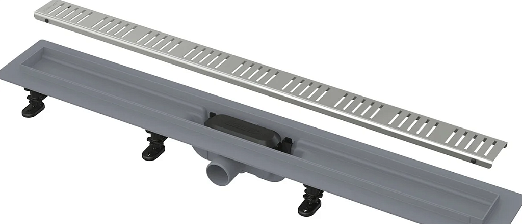 AlcaPlast Simple Водоотводящий желоб с порогами для перф решетки (APZ10-550M)